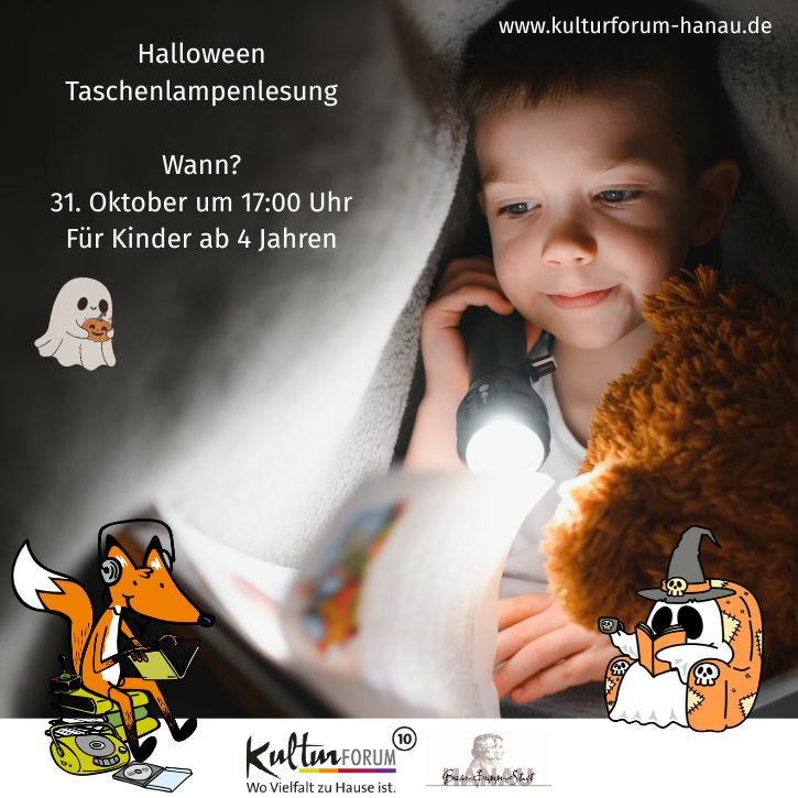 Halloween Taschenlampenlesung Kachel