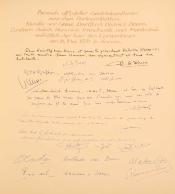 Feier des Europarates (1976 ) Orginal Unterschriften 