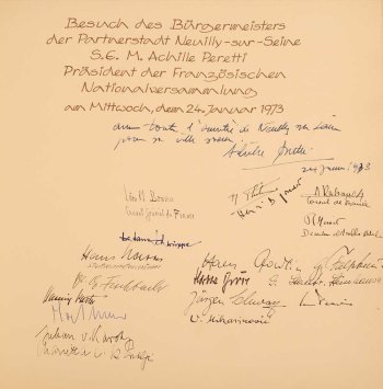 Präsident der Französischen Nationalversammlung Achille Peretti (1973) Orginal Unterschriften 