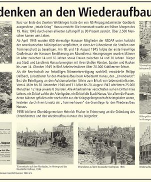 Gedenktafel Wiederaufbau, Rathaus Am Markt