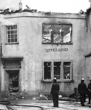 Die zerstörte Synagoge am 10. November 1938 