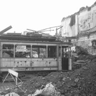 Marktplatz nach den Luftangriffen im Januar 1945