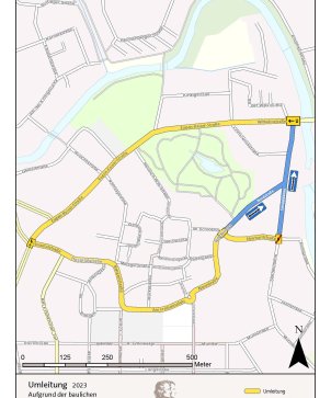 Umleitung Sandeldamm 2023 11.10