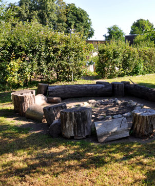 Lagerfeuerstelle im Garten