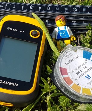 GPS Gerät und Materialien