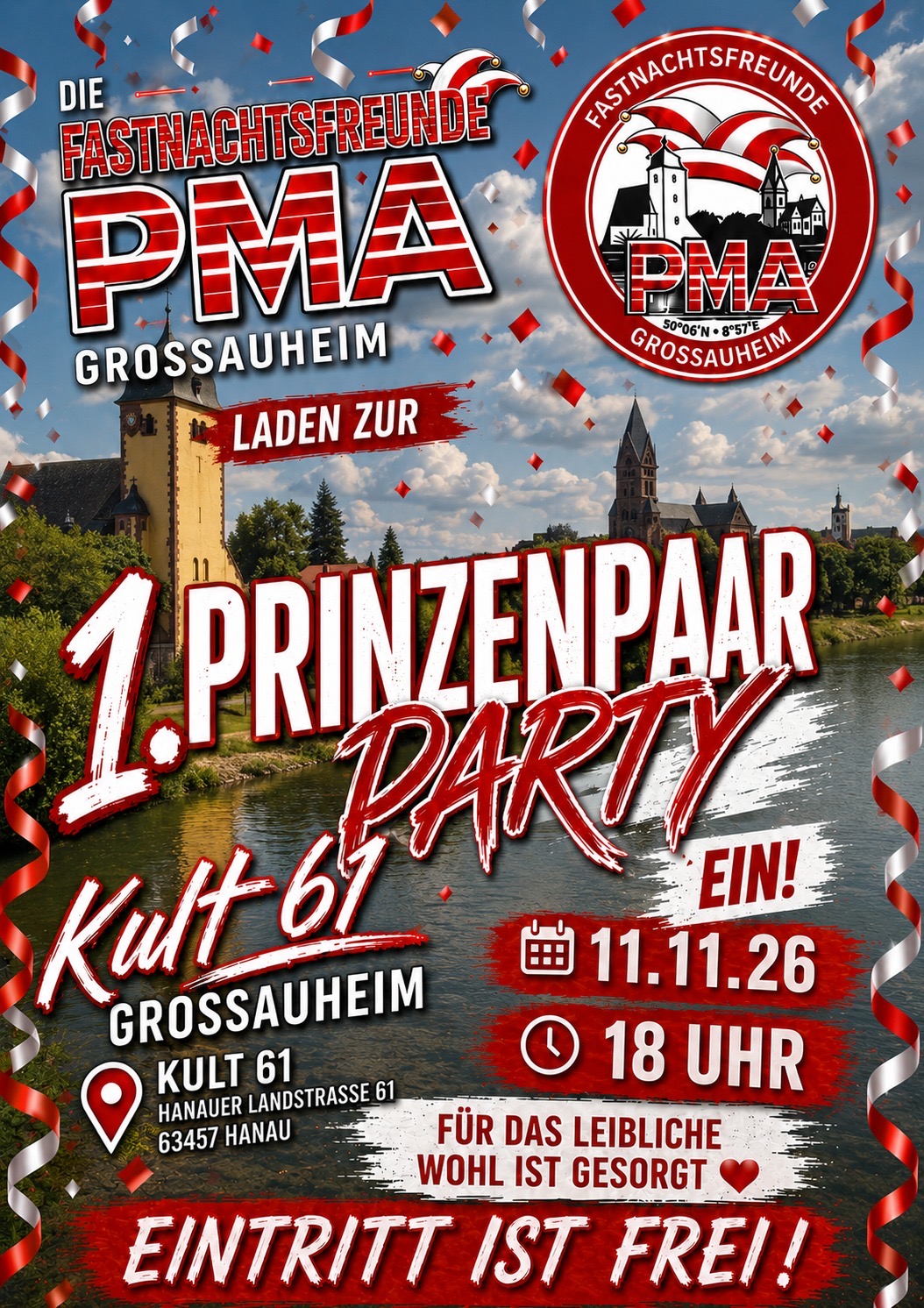Prinzenpaar Party 11.11.2026 - Fastnachtsfreunde Pma Grossauheim E.v