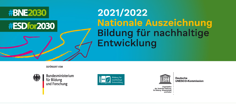 Logo der BNE Auszeichnung 2021 und 2022