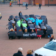 Aktion auf dem Marktplatz