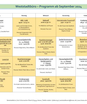 Wochenplan 
