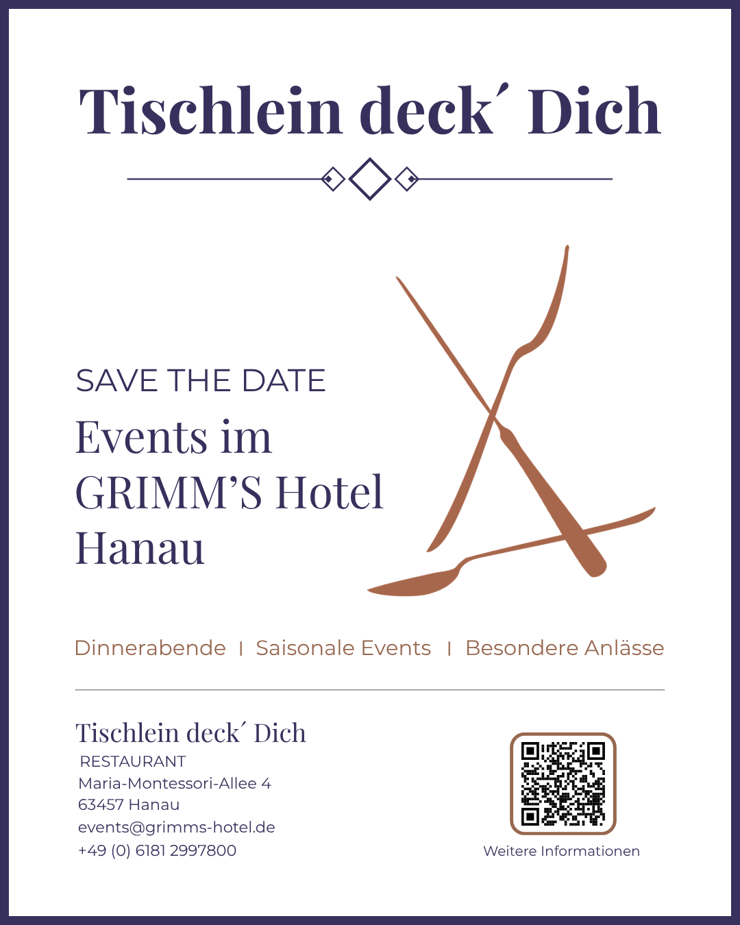 Flyer Save The Date Tischlein Deck Dich